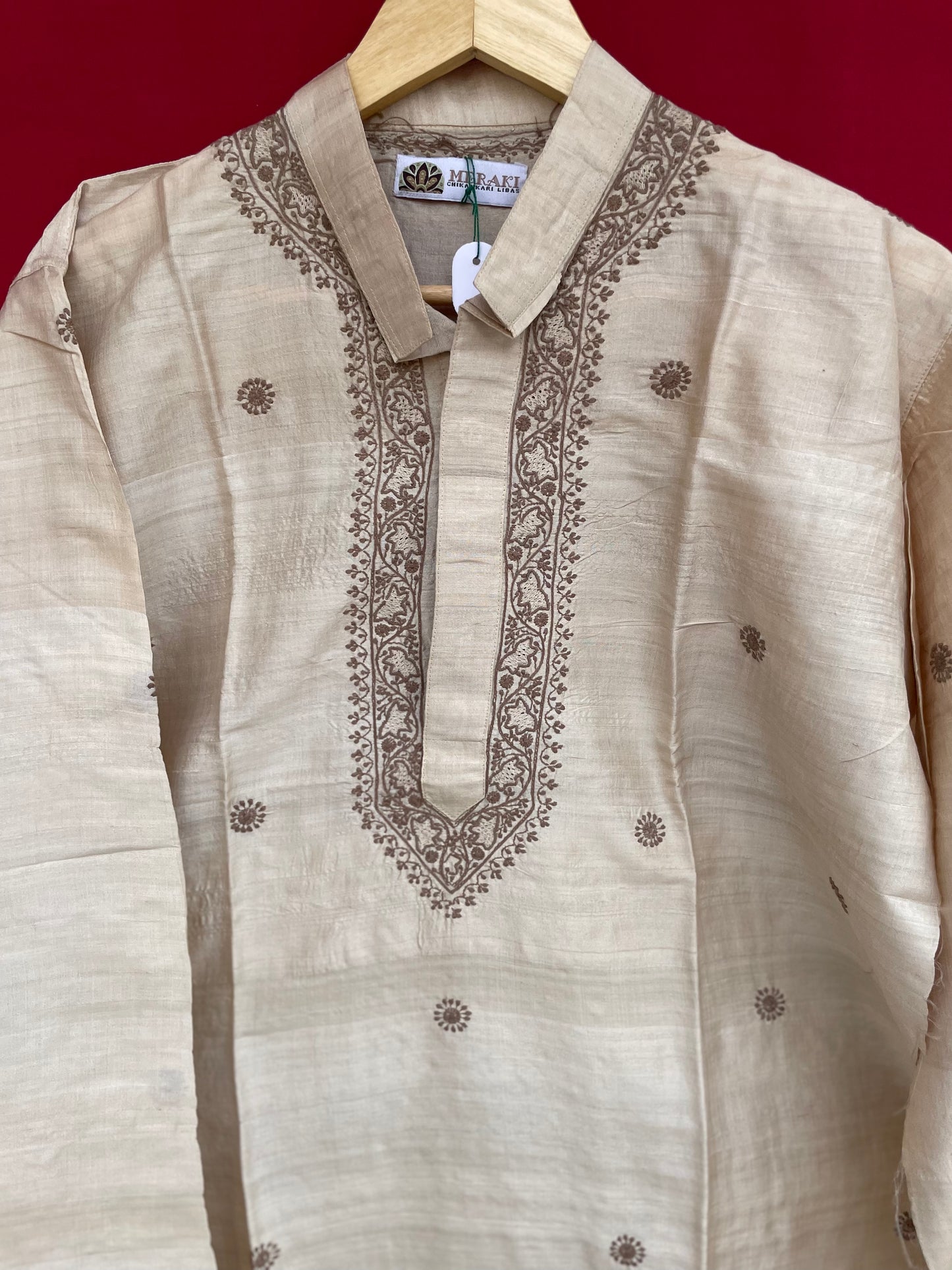 Men's Silk Kurta-Pajama Set